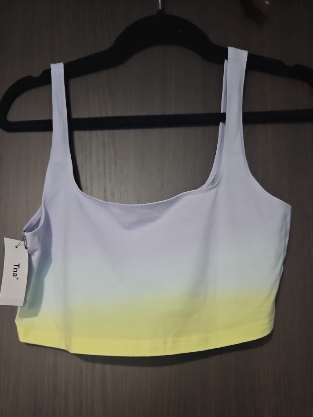 TNA Lavender to Yellow Ombre Crop Tank